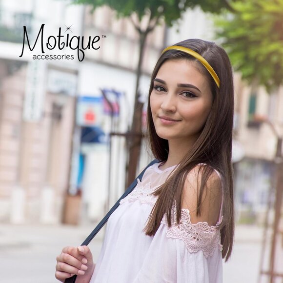 Thin Satin Headbands Women Girls 4 Pack Gold No Slip Tangle-Free - Picture 3 of 6